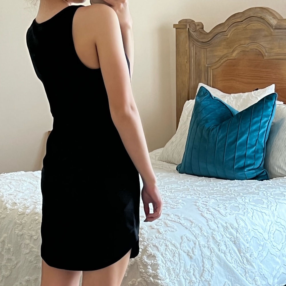Simple black dress. Double lined